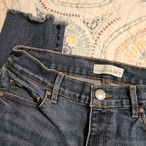 LOFT Women's Dark Blue Skinny Ankle Jeans